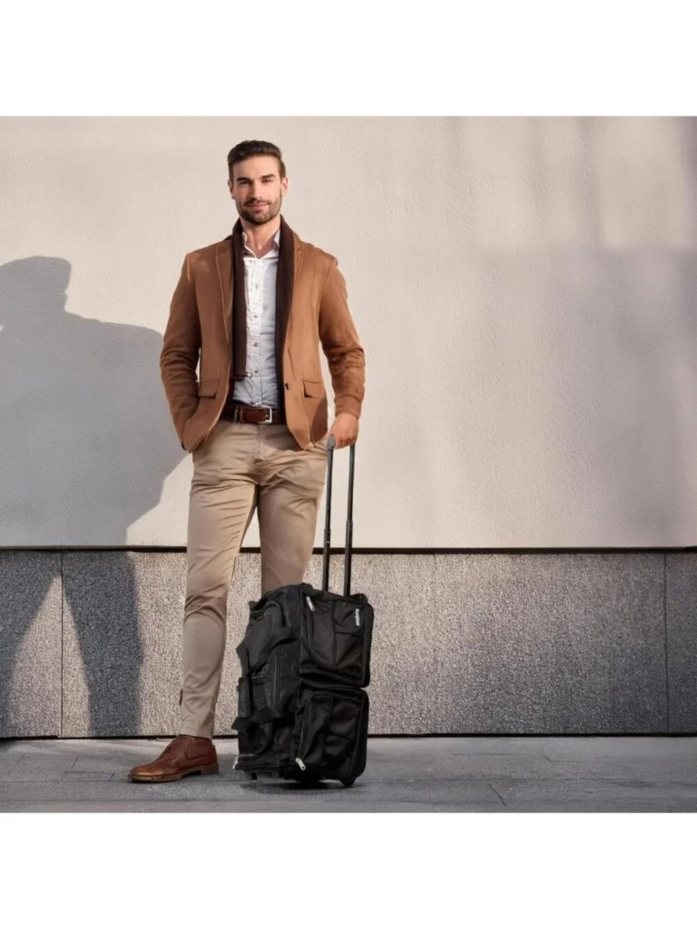 Stylish Carry-On Rolling Duffle Bag with Wheels - Travel, Gym, Weekend Getaway